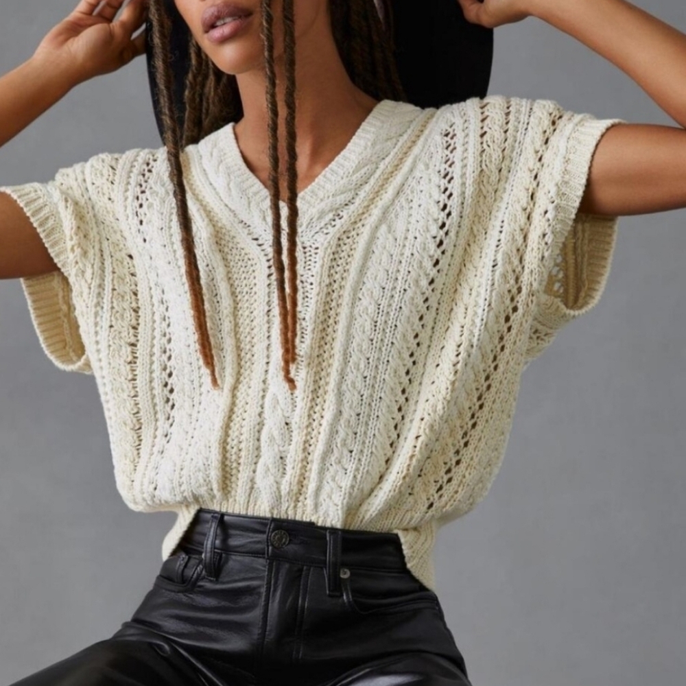 Rag & Bone NWT V-Neck Sleeveless Jolie Knit Sweater Vest Size Large $350